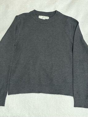 Zara Girls Dark Gray Crewneck Fine Knit Sweater Sz 12-13 Yrs 156cm
